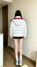 帝虎白鹅绒羽绒服痞帅男女同款短款2026冬季新款保暖户外外套007款 白色红里 【男女同款】 S 尺码偏小/卡码拍大 实拍图