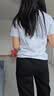 猫人儿童t恤男女童打底衫夏季圆领纯棉白t中大童休闲百搭短袖 实拍图