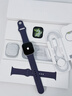 Apple/苹果 Watch S11 智能手表GPS款46毫米银色铝金属表壳雾紫色运动型表带M/L MEVX4CH/B 实拍图