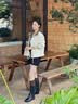 森马（Semir）外套女短款特宽松夹克26秋新款复古格纹拼接翻领收腰巴恩风短风衣 实拍图