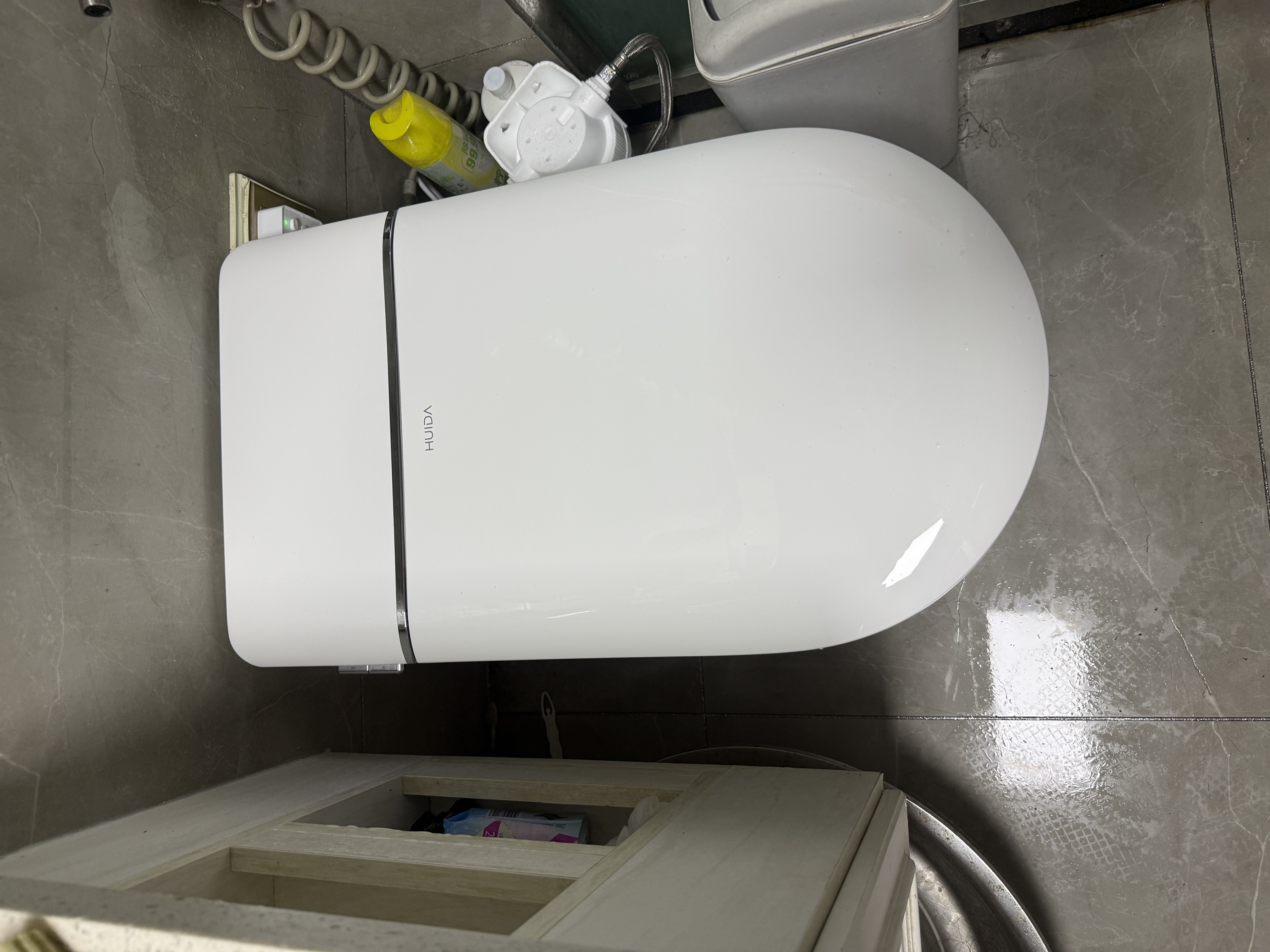惠达（HUIDA）智能马桶座圈加热离座自动冲水坐便器 EX09PRO脚触翻盖翻圈|小便发泡|除臭味 400mm （适用385mm以上) 实拍图