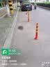 百舸 塑料警示柱 停车位挡车立柱 道路交通防护隔离墩 反光防撞弹力柱  70塑料款 CW062951 实拍图