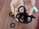 【强拉不断】高弹力耐用ins马尾无接缝皮筋扎头发简约发圈头绳 黑色20根 实拍图