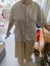 艾美琦美（AIMEIQIMEI）大码女装胖妹妹200斤夏季20265新款盐系连衣裙子女套装遮肚子显瘦 绿色衬衫+杏色半身裙 2XL [建议140-160斤] 实拍图