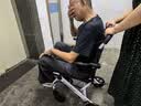 迪护轮椅折叠老人轻便旅行手推车专用出行 超轻便小型便携式可上飞机 01碳钢*8寸实心轮*牛津坐垫 实拍图