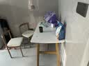 全品屋餐桌椅组合家用饭桌子小户型简约公寓快餐出租商用长方形电脑桌 暖白色 120cm 【宽60CM】一桌二椅 实拍图