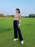 李宁【白鹿同款】工装裤女款春秋季户外冲锋通勤休闲保暖直筒伞兵裤 【复古显瘦伞兵裤】黑480-2 M (女165) 实拍图