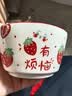 陶瓷新款可爱釉下彩高颜值ins风饭碗陶瓷餐具家用陶瓷饭碗 4.5英寸清新水果碗3只装【花色随机】 实拍图