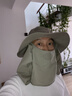 迪卡侬太阳帽夏折叠透气遮脸户外出游大沿遮阳帽-4084637 实拍图