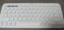 罗技（Logitech）时尚系列K390无线蓝牙键盘 超薄便携  K380升级版 白色 79键 实拍图
