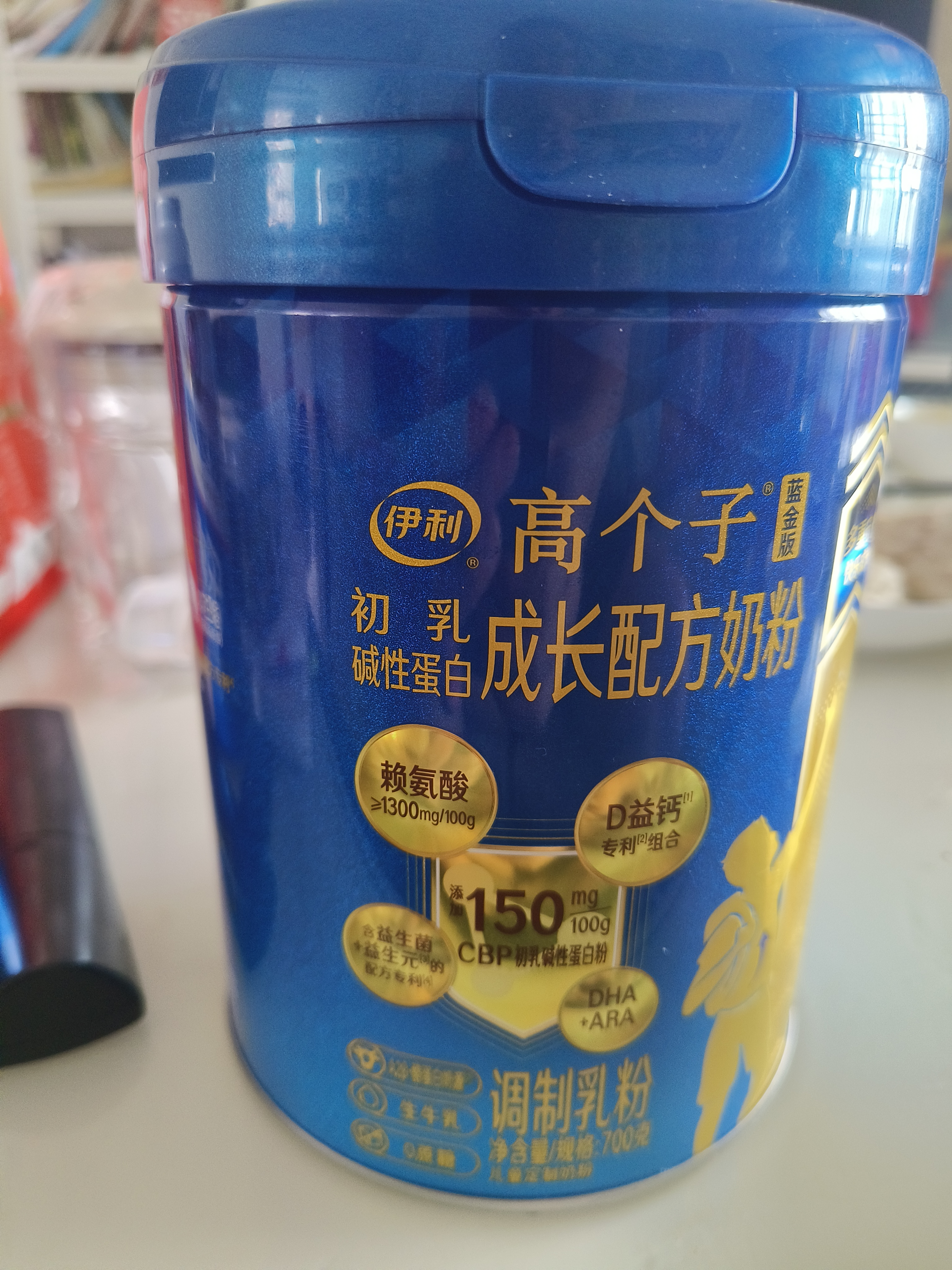 伊利高个子学生成长奶粉 3-18岁专研配方 0蔗糖 高钙高CBP 700G*6 实拍图