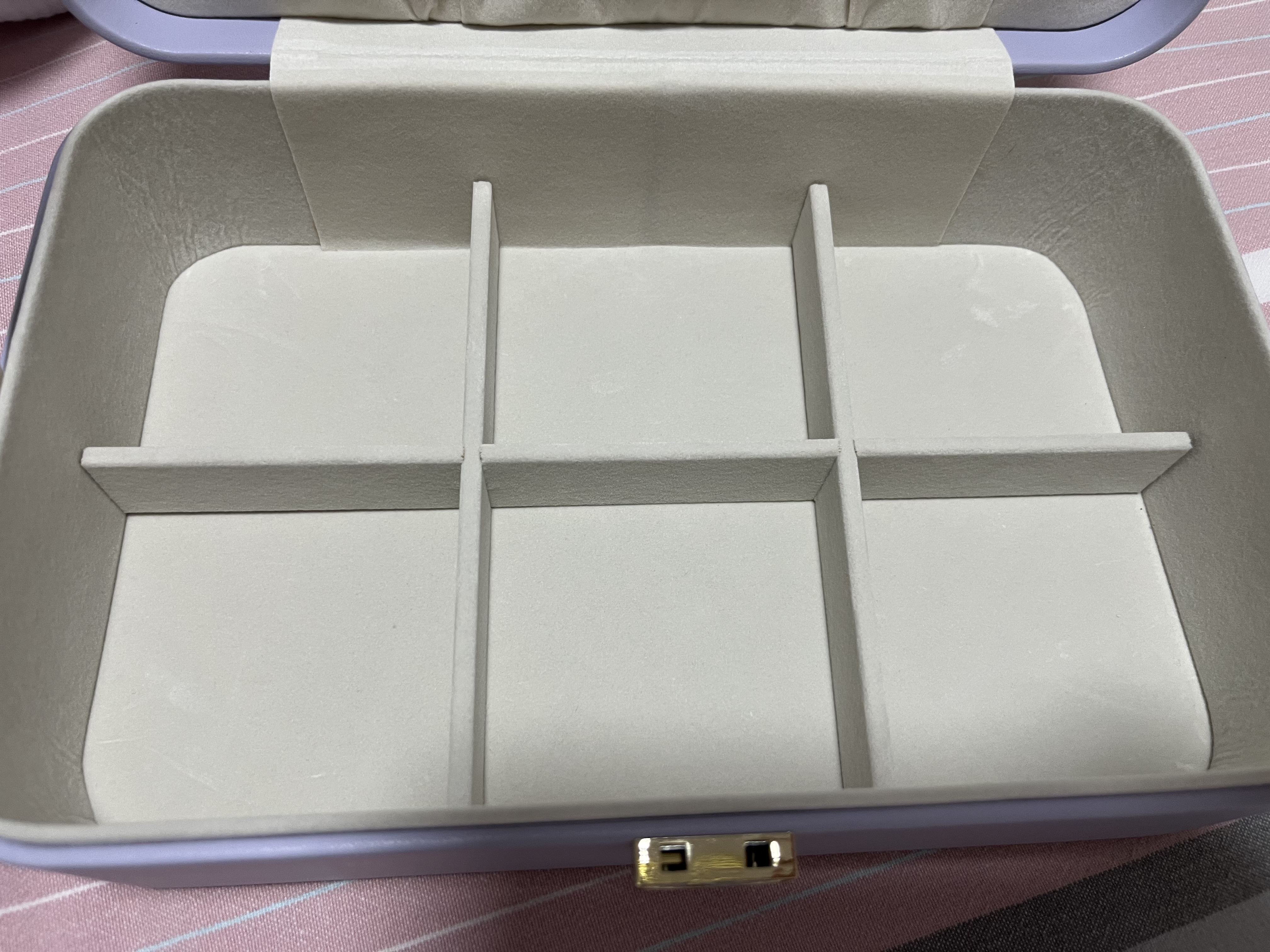 VLANDO便携双层带锁首饰盒耳环项链发饰收纳盒高档轻奢生日礼物送女朋友 实拍图