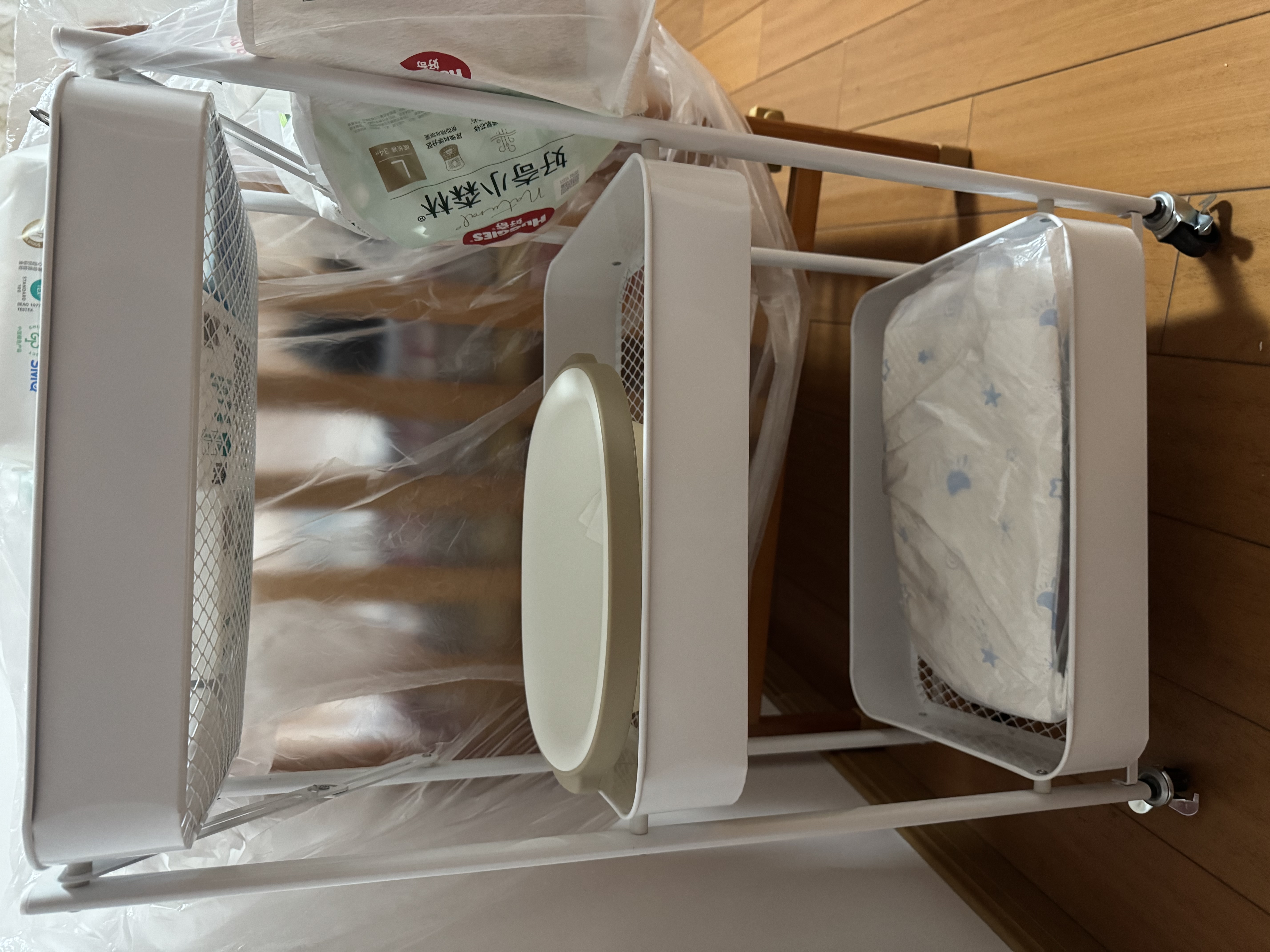 八海鸟可移动小书架折叠置物架免安装折叠落地推车零食架宿舍多层收纳架 实拍图