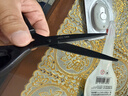 得力（deli）办公剪刀黑刃防锈中号180mm文具剪子快递刀裁缝剪刀家用生活手工剪纸刀办公用品 黑色6009-S 实拍图