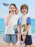 迪士尼（Disney）男女童短袖t恤2026夏新品亲子装儿童短袖T百搭短袖t恤粉蓝 150 实拍图