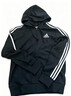 adidas休闲舒适三条纹立领夹克外套男装秋季阿迪达斯官方轻运动 黑色/白（推荐选大一码）   S 实拍图