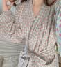 俞兆林日系睡衣浴袍女睡袍春季甜美爱心格子宽松长袖长款ins风和服 实拍图