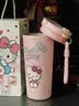 艾可思HelloKitty联名凯蒂猫雅趣保温杯女生高颜值吸管直饮水杯女士礼物 送礼款粉闪闪系列雅趣保温杯-560ml【官方正品】 实拍图