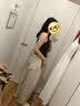优衣库针织廓形长裤常规款女装男装/休闲裤裤子482287 486980 482287/32深米色 M 实拍图