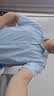 帕托瓦短袖衬衫男士夏季纯色白衬衫男韩版修身商务休闲衬衣蓝色4XL 实拍图