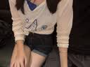 美式辣妹翻边牛仔短裤女夏季大码胖mm设计感紧身显瘦a字超短热裤 YDNZ-A08 深蓝色 L 实拍图