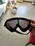 纤姿雪滑雪镜户外运动防风沙镜防飞溅护目镜单层雪镜摩托车骑行眼镜男女 黑框炫彩片 实拍图
