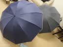 天堂伞 加大雨伞三折 经典商务伞格纹10骨加大雨伞男女 黑色 实拍图