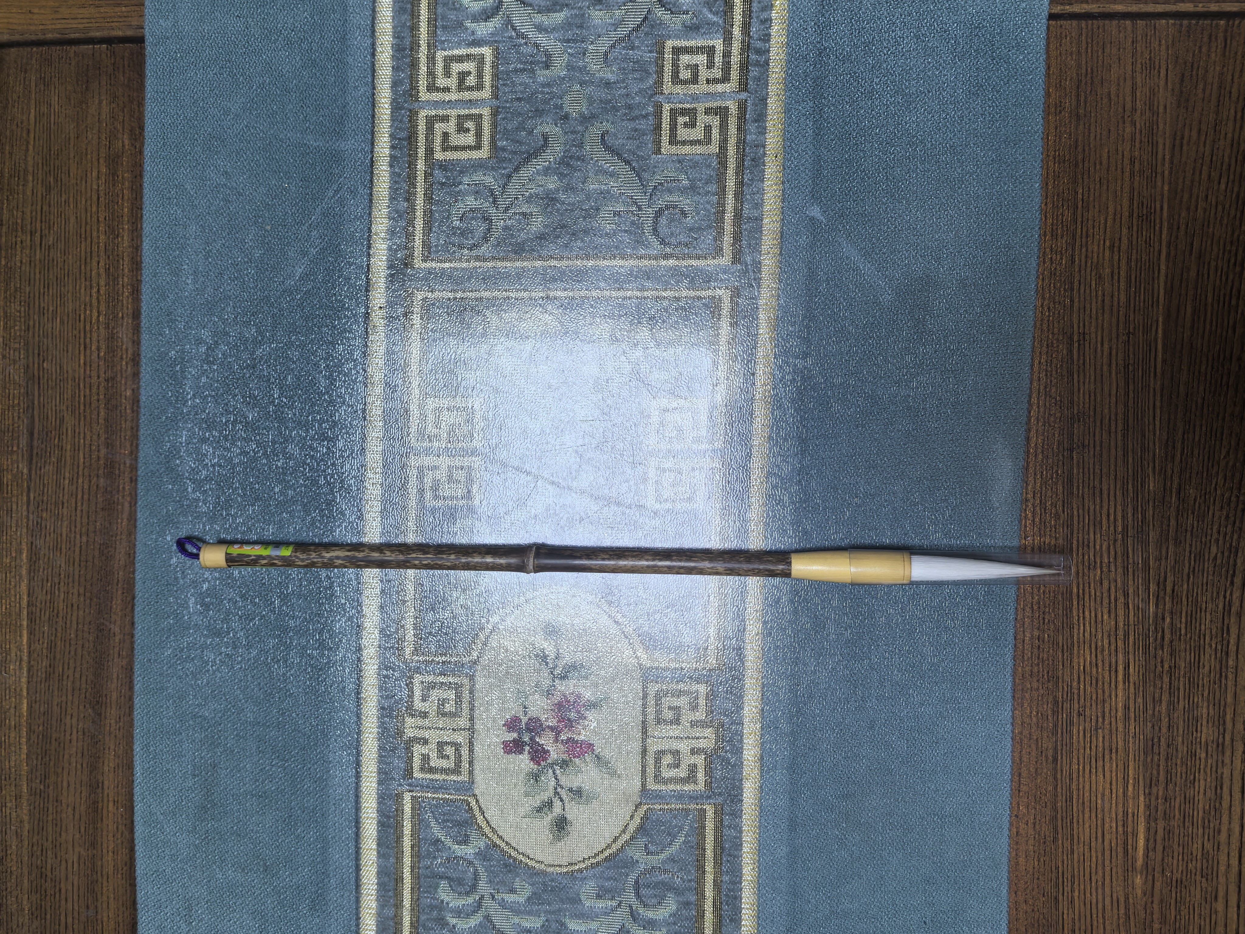 周虎臣毛笔兼毫毛笔瘦金体书法毛笔【林散之书画小】紫竹行书草书写意成人初学者练习毛笔 实拍图