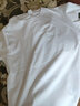 季言夏季250g厚实重磅冰感纯棉短袖t恤男夏美式汗衫男卡其色纯色半袖 白色（250G重磅长绒棉） XL 实拍图