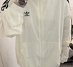 adidas复古风休闲梭织立领夹克外套男女秋季阿迪达斯官方三叶草   亮白   S 实拍图