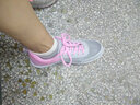 轩途诗女鞋透气网面板鞋女士鞋韩版百搭透气学生跑步休闲鞋女运动鞋子 灰粉皮面 40 实拍图