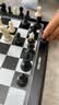 得力（deli）磁吸国际象棋儿童学生黑白磁性比赛训练益智桌游折叠款加大号露营 实拍图