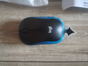 罗技（Logitech）M185鼠标 无线鼠标 办公鼠标 对称鼠标 黑色蓝边 带无线2.4G接收器 实拍图