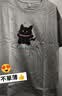 回力灰色短袖t恤女2026年新款上衣夏季正肩潮流半袖纯棉大码宽松体恤 实拍图