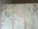 祥朗实木屏风隔断玄关现代简约可移动折叠家用遮挡帘客厅新中式推拉 玉兰花 2米高X0.5米宽一扇 实拍图