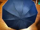 天堂伞 加大雨伞三折 经典商务伞格纹10骨加大雨伞男女 藏青 实拍图