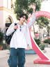 NEW OR MODE长袖衬衫男士宽松竖条纹休闲上衣外套潮牌cityboy港风日系衬衣男 浅蓝色 XL 身高175-180cm体重140-155斤 实拍图