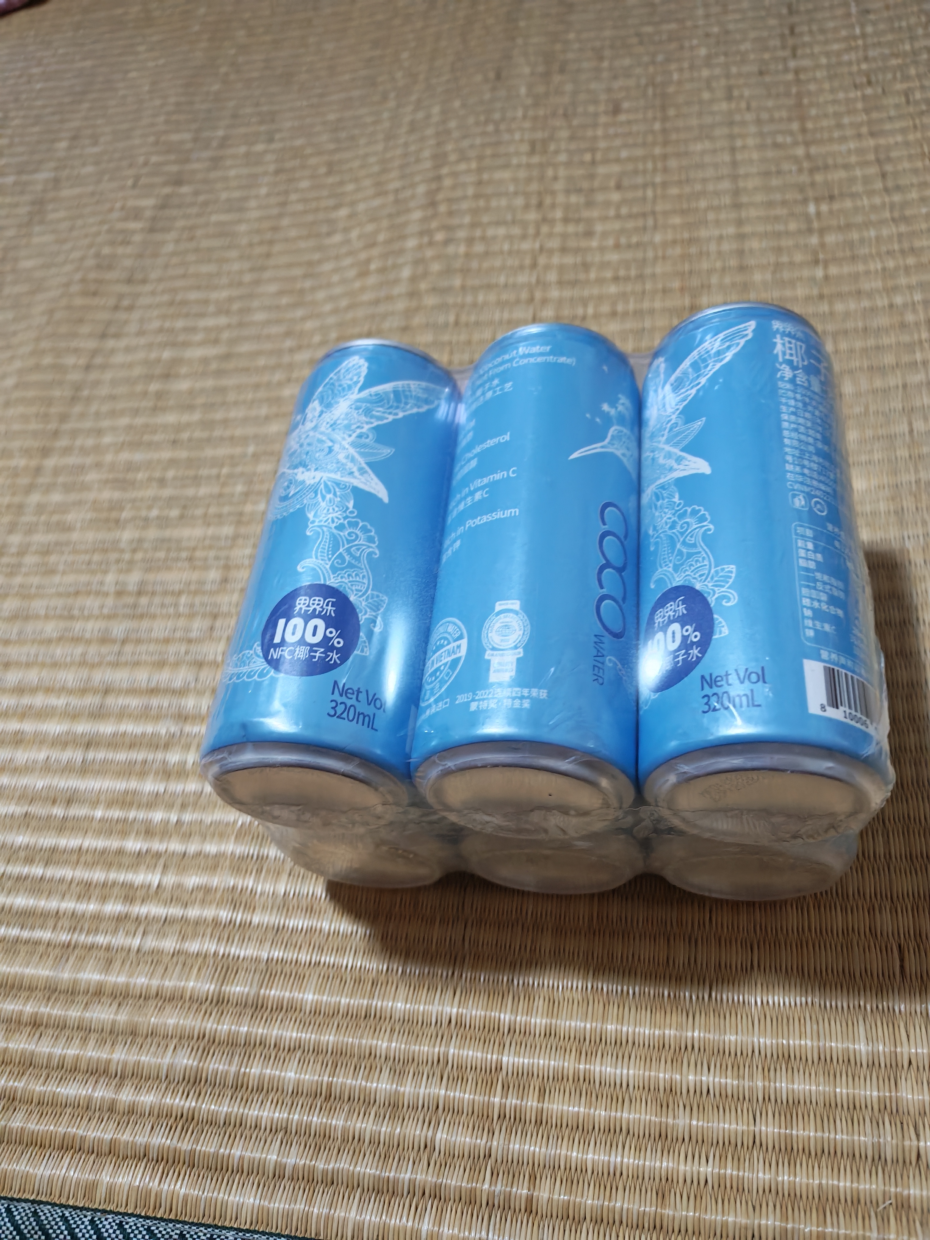 界界乐NFC越南进口原封罐装椰子水果汁饮料 320ml*6瓶 畅饮装 实拍图