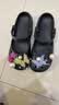 卡骆驰（CROCS）白鹿同款经典芭蕾鞋舒适轻便休闲鞋女鞋|211994 黑色-001 38 (240mm) 实拍图