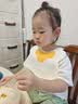 PUTOT宝宝围兜硅胶婴儿童吃饭围嘴加大加宽防水罩衣辅食蛋花饭兜 实拍图