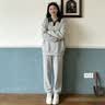 回力女士休闲裤2026新款春夏薄款宽松运动裤子高腰显瘦直筒裤宽松卫裤 实拍图