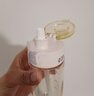 京东京造 水杯 运动大容量儿童吸管杯子学生 【PPSU黄金树脂】轻盈白550mL 实拍图