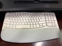 罗技（Logitech）Wave Combo 无线人体工学键鼠套装 垂直鼠标 无线蓝牙鼠标 办公键盘 无线键盘 蓝牙键盘 白色 实拍图