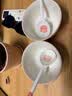 釉下彩可爱卡通碗碟套装家用高颜值陶瓷碗筷盘餐具 2碗2勺 4件套 实拍图
