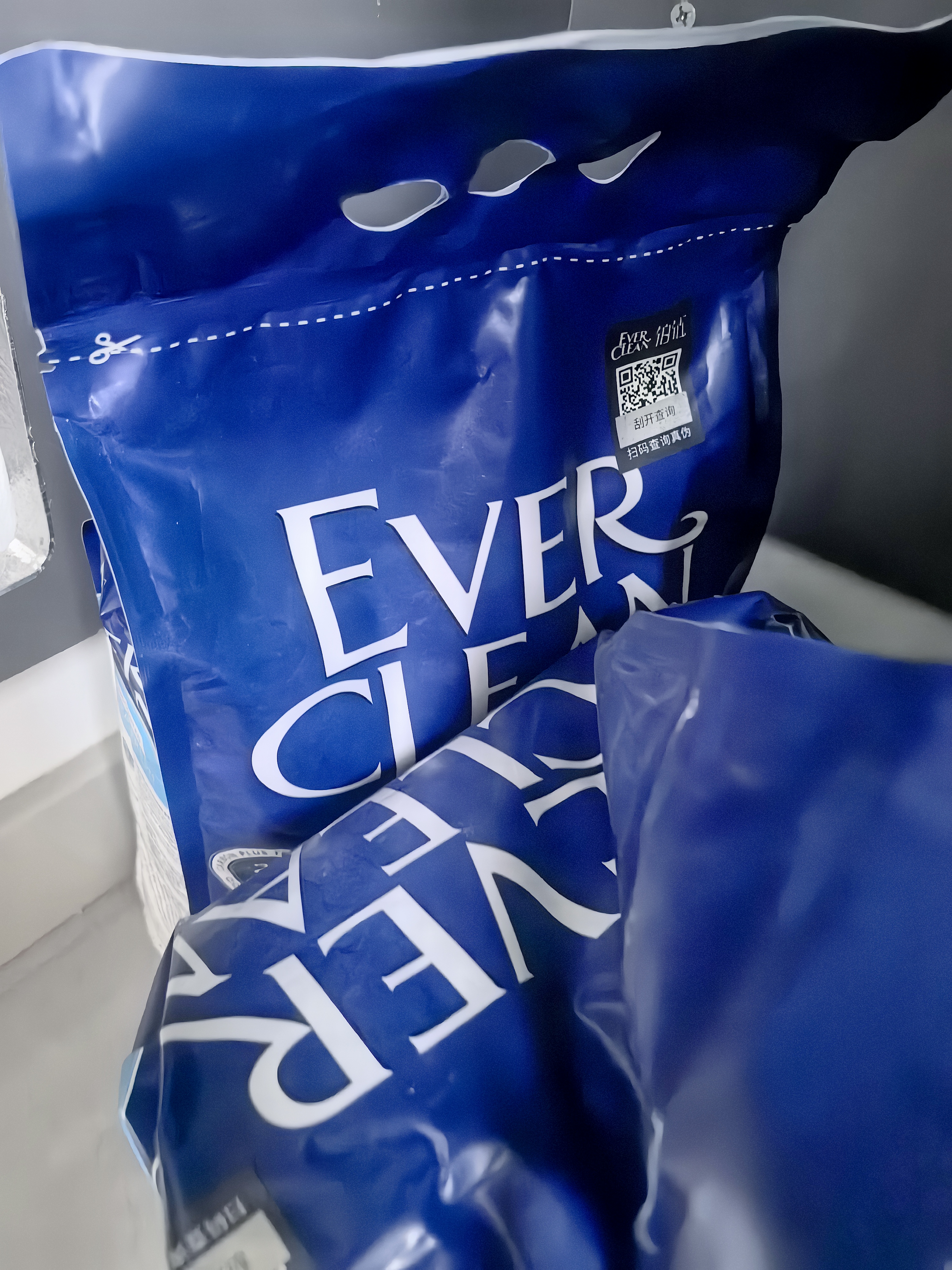 铂钻（EverClean）除臭低尘膨润土宠物用品矿砂猫砂蓝标无香款4.2kg*5包【礼盒装】 实拍图