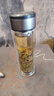 【京东物流配送】高硼硅双层玻璃杯大容量泡茶杯水杯子茶水分离杯 【双层加厚】茶杯350ml1只 实拍图