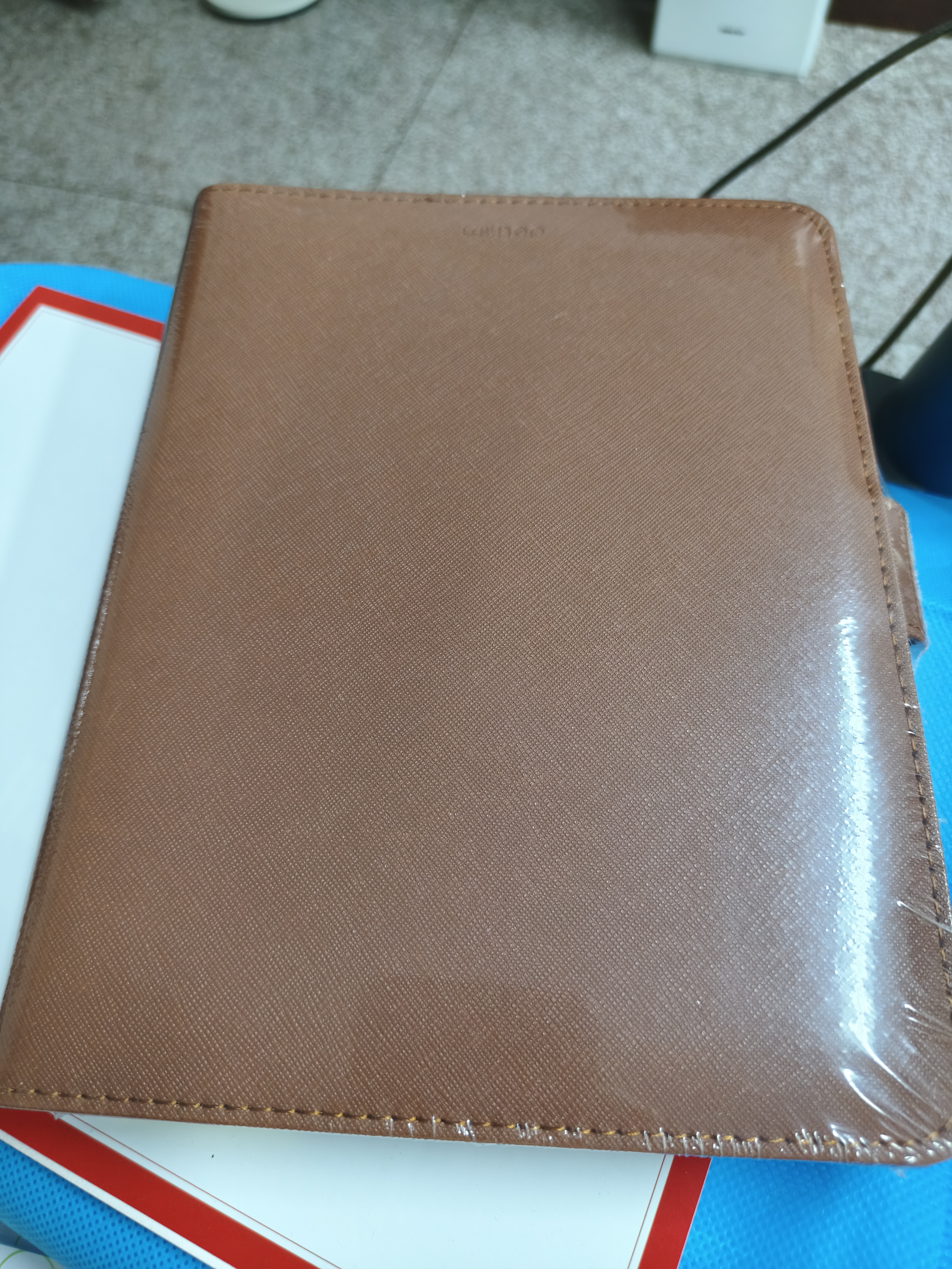 得力（deli）25K100张商务活页笔记本子文具 工作记事本日记本皮面本办公用品 棕色3151 实拍图