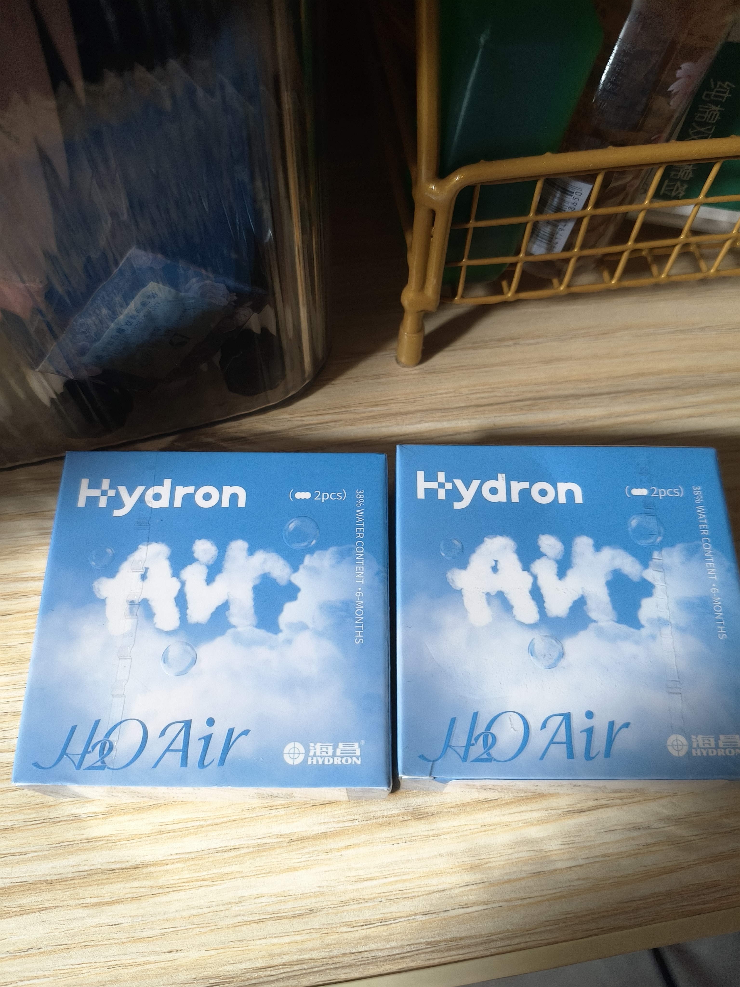 海昌H2O Air半年抛隐形眼镜2片装 透明近视眼镜轻薄水润 400度 实拍图