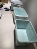 禧天龙塑料衣物收纳箱大容量加厚衣物整理箱加大号 80L蓝色1个装 带轮 实拍图