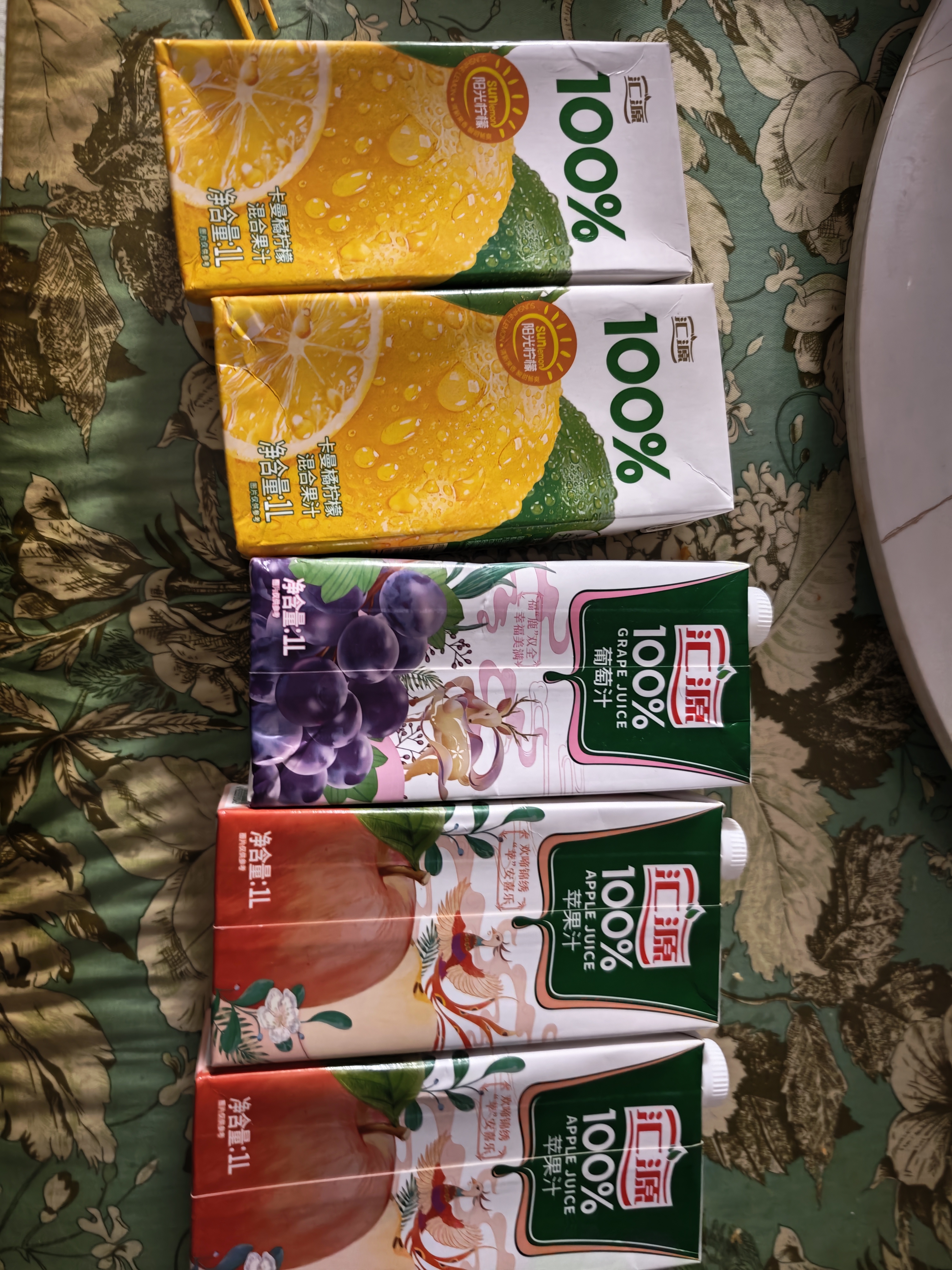 汇源100%葡萄汁1Lx5盒礼盒送礼宴请餐桌果汁饮料大容量果蔬汁聚餐畅享 实拍图
